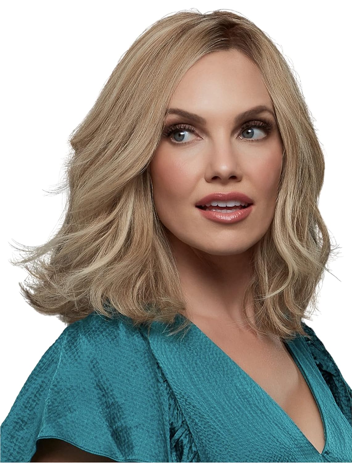 Carrie Petite Lace Front & Monofilament Human Hair Wig by Jon Renau in 14/88H, Length: Medium