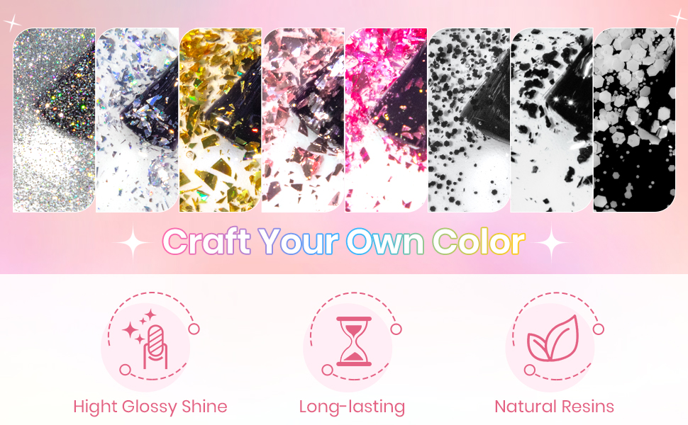 glitter top coat gel