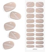 Cat Eye Semi Cured Gel Nail Stickers Salon Quality Nail Wraps Long Lasting Semi-Cured Gel Nail St...