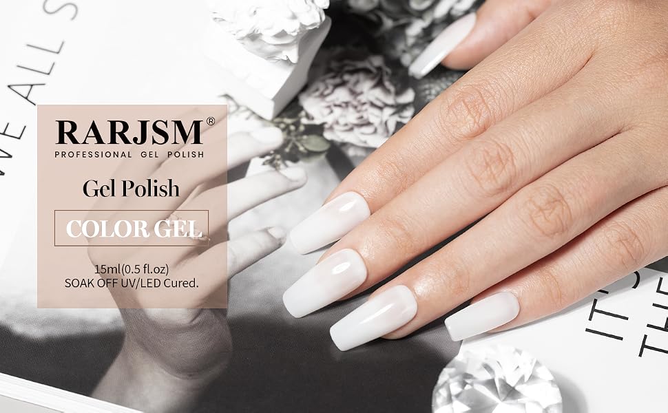 sheer white gel polish