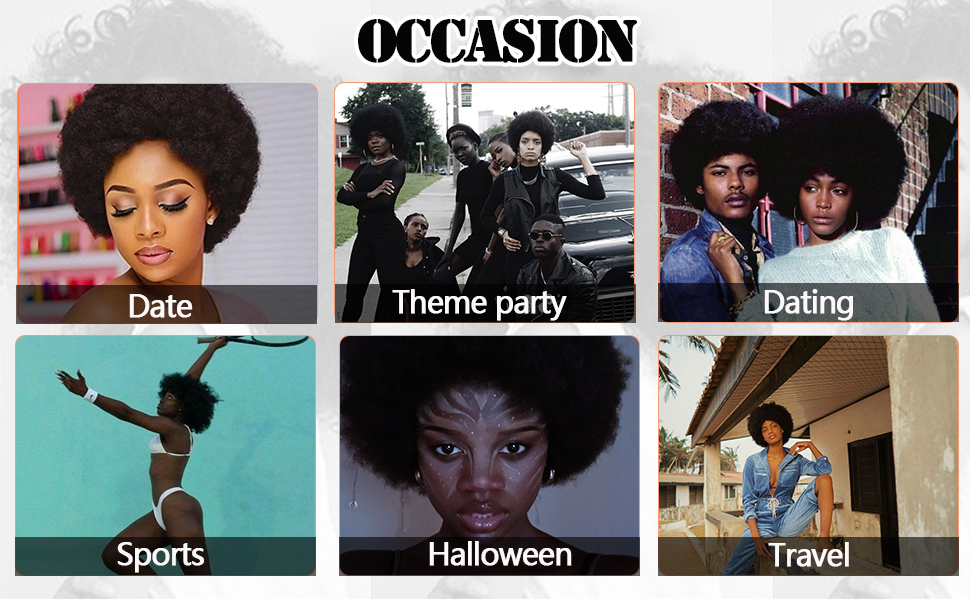 Afro wig suitable any occasion