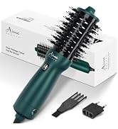 Aima Beauty Hair Dryer Brush Dual Voltage Worldwide Travel Blow Dryer Brush Hot Air Brush Oval Ba...