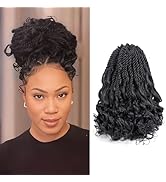 ToyoTress Boho Island Twist Crochet Hair - 14 Inch 8 Packs Natural Black Boho Havana Twist Croche...