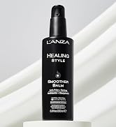 L'ANZA Healing Style Smoother Balm, Keratin Hair Treatment & Hair Straightener Serum, Heat Protec...
