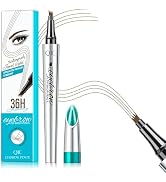 QIC Eyebrow 4 Tip Brow Pencil, Microblading Pen Waterproof Long-Lasting with Upgrade Micro-Fork T...