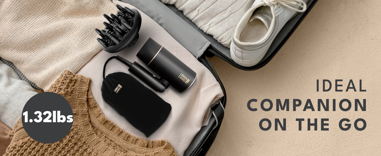 Travel hair dryer