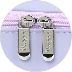 dual zipper Tip Makeup bag