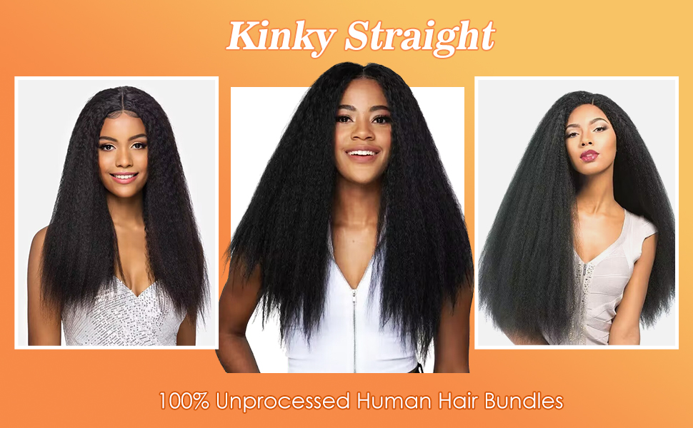 Kinky Straight Bundles Human Hair