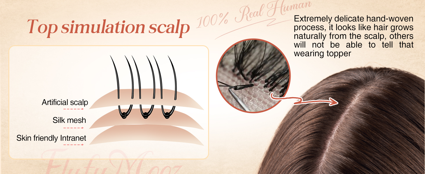 real human hair topper for women