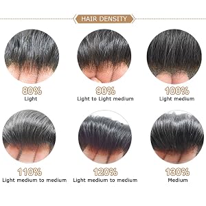 light density; grey hairpiece; human hair wigs