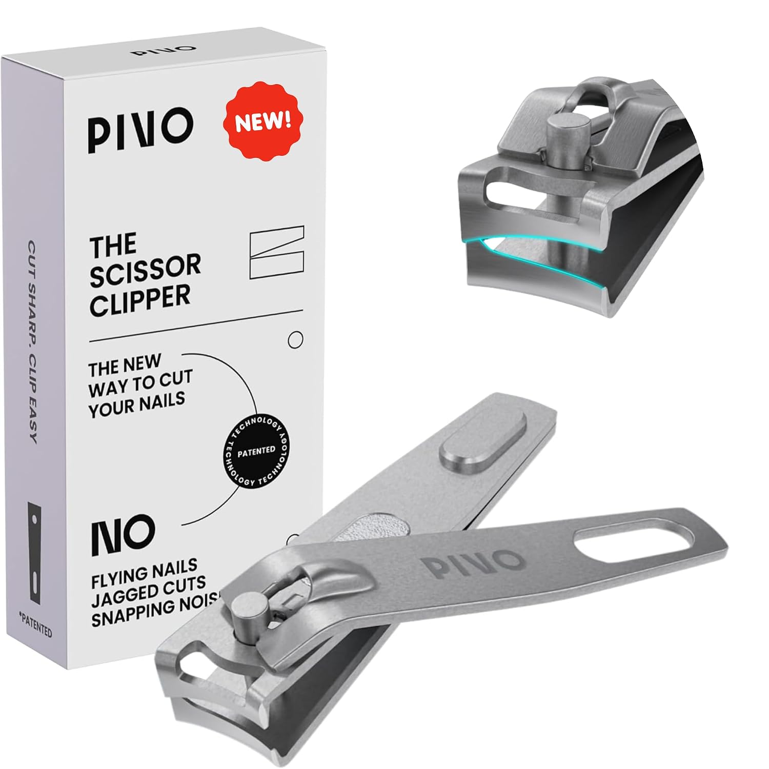 Clipper Scissor Hybrid - Professional Nail Clippers for Men and Women - A Combination of Nail Scissors and Nail Clippers in One - Silent and Easy to Use Fingernail Clippers