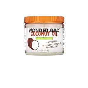 Coconut Oil Hair Grease Styling Conditioner, 12 fl oz - Adds Shine - Prevents Breakage & Split ends by Wonder Gro