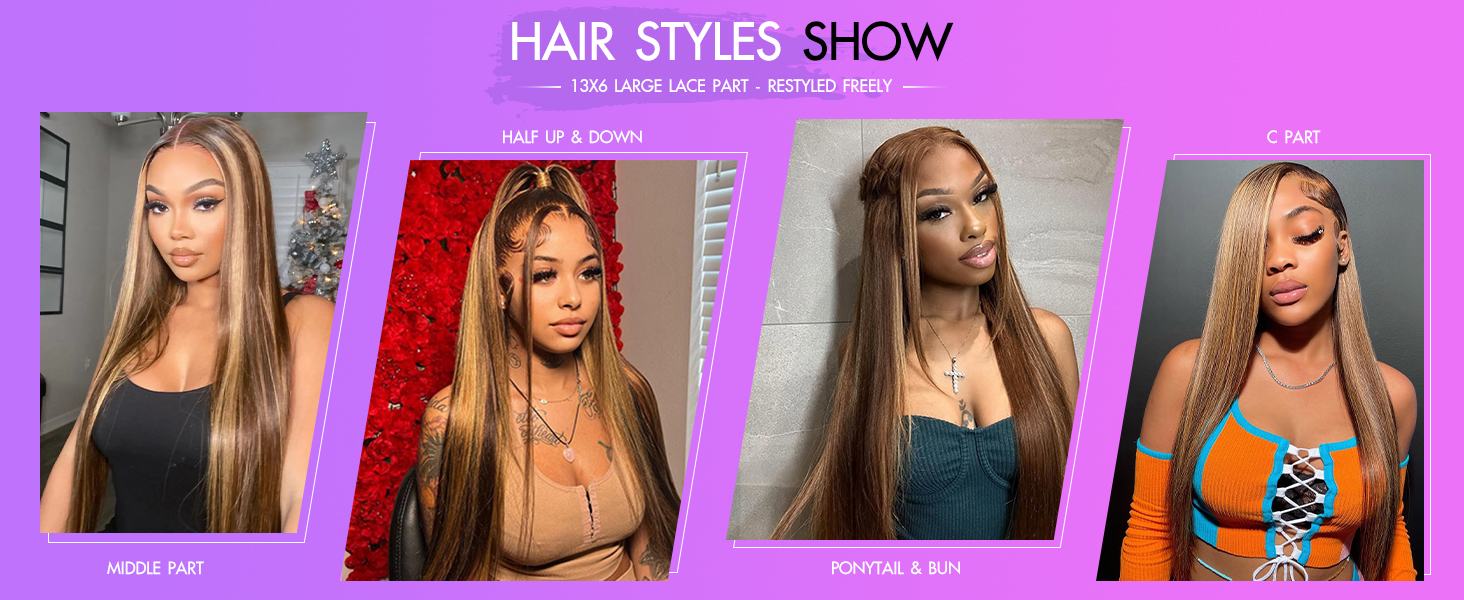 13x6 highlight hd lace front wig human hair