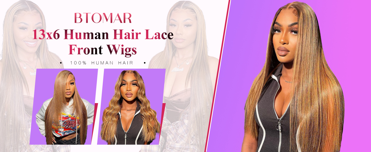 13x6 highlight hd lace front wig human hair