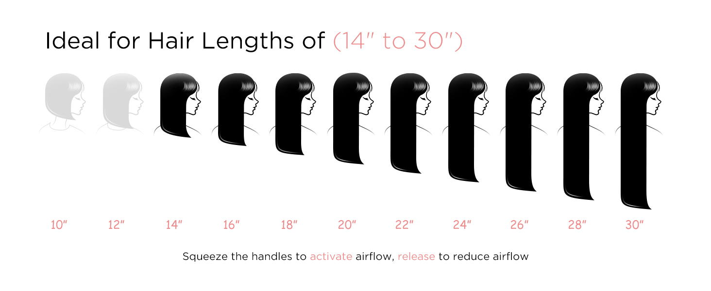 Air Straightener for Medium Long Hair(14”-30”)