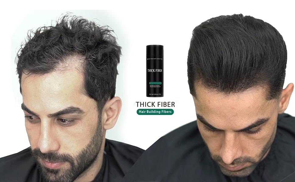 THICK FIBER - Hair Fibers to create perfect hairline, hair loss product thickener