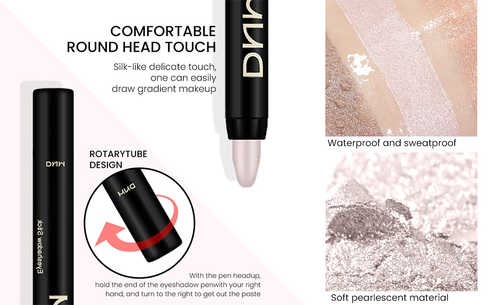 evpct 2Pcs Eye Shadow Stick Makeup Set Waterproof