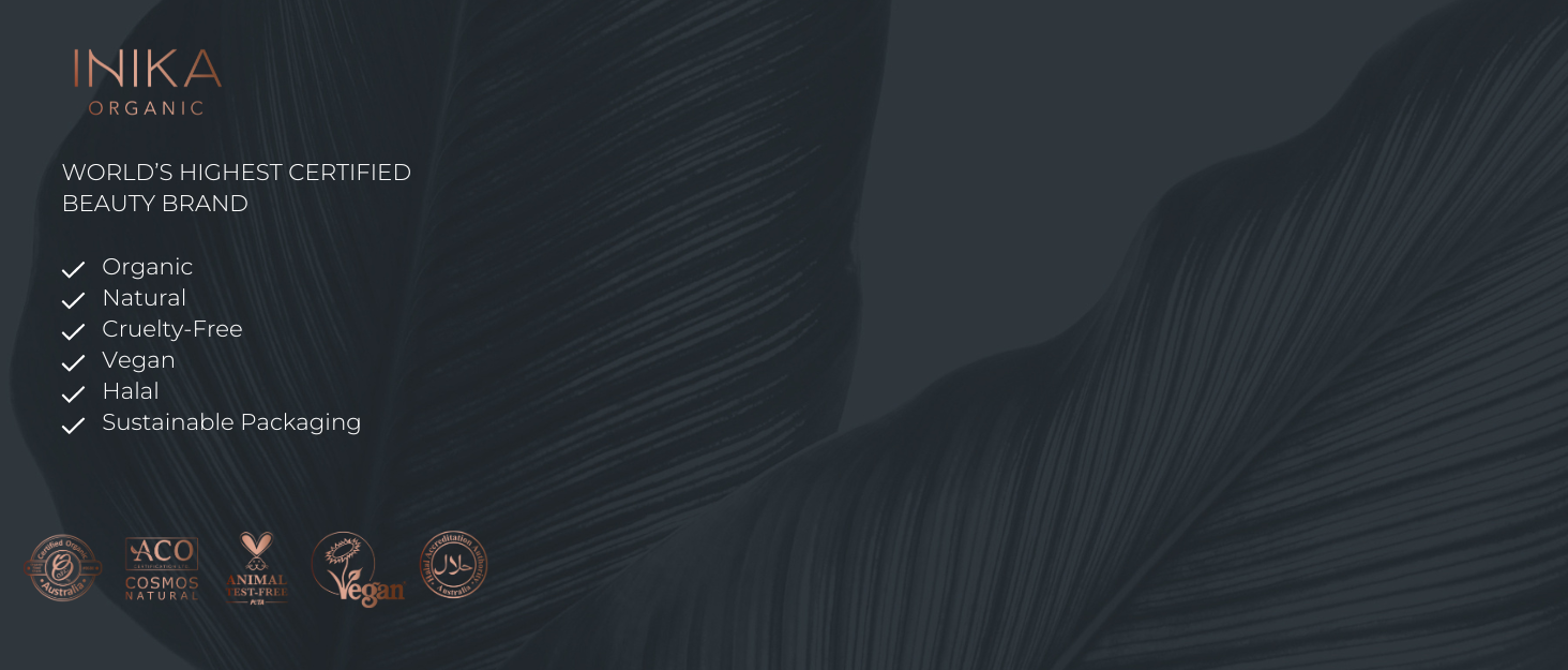 INIKA Organic Brand Story background image
