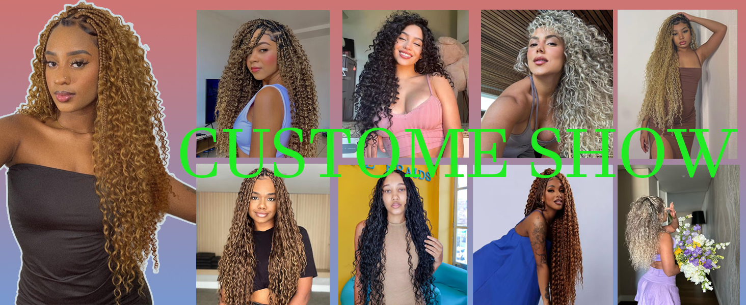 deep wave braiding hair