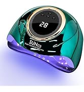 UV Light for Gel Nails 288W UV Nail Lamp with 63 LED Beads for Gel Polish with LCD Display Auto S...