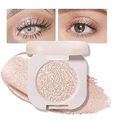 JUAAZIN Monochrome Glitter Eyeshadow - Light Brown Shimmer Eye Shadow, Talc-Free, Paraben-Free, C...