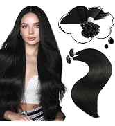 Moresoo U Tip Hair Extensions Human Hair Natural Black K Tip Hair Extensions Human Hair Black Lon...