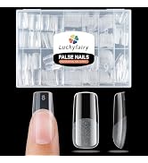 Luckyfairy Medium Square Nail Tips, 360pcs Soft Gel Pre-Shaped Acrylic Fake Nails, Half Matte Ful...