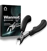 Toe Nail Clippers, Podiatrist Toenail Clippers for Thick Nails for Seniors for Men Wanmat (Black)