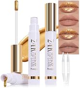 JUAAZIN 2Pcs 2025 New 24K Gold Liquid Lip Gloss Peel Off Lip Stain Tattoo with Tweezer, Lips Stai...