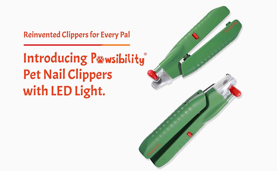 pawsibility pet nail clippers with led light