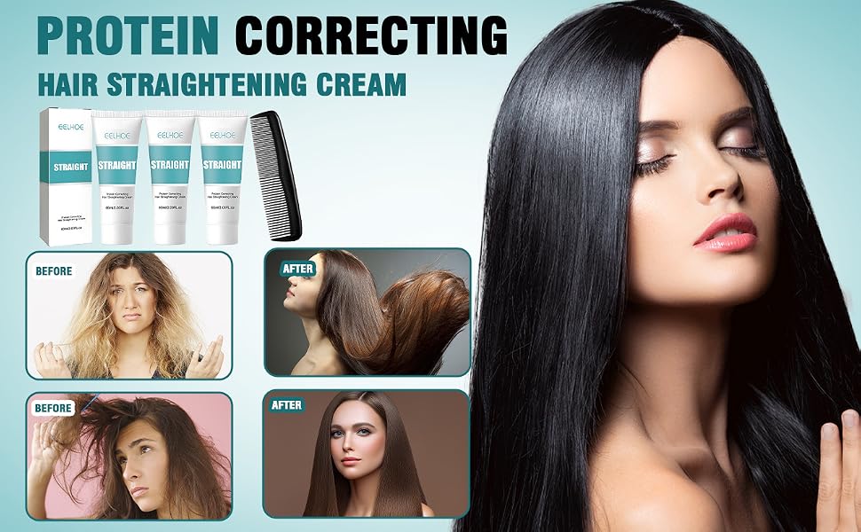Protein correcting hair straightening cream Easy to use