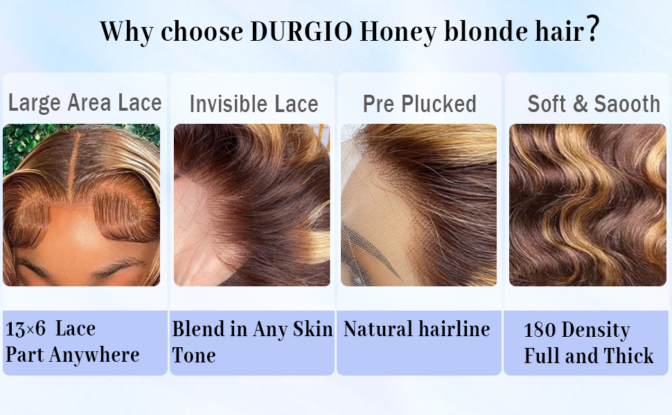 honey blonde wig human hair