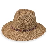 Wallaroo Women's Sedona Fedora (Camel Large) UPF 50+ Sun Protection Hat, Wide Brim, Packable, Adj...