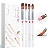 MelodySusie 4Pcs Acrylic Nail Brush Set, Size 8/12/14/16 for Acrylic Application Acrylic Powder N...