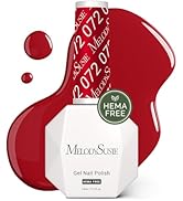 MelodySusie Hema Free Gel Nail Polish, 0.5 Fl Oz Thick Red Gel Polish, Non Toxic, Long Lasting, S...