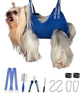 Kkiimatt 10 in 1 Pet Grooming Hammock Harness with Nail Clippers/Trimmer, Grooming Sling for Smal...