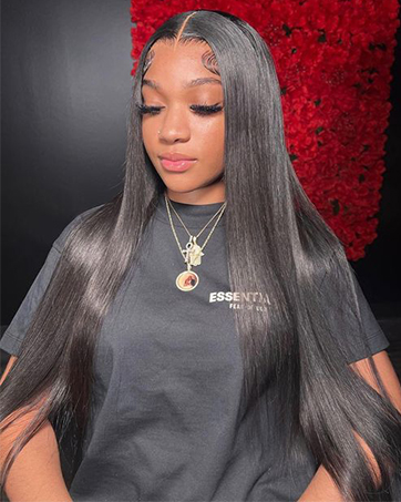 u part human hair wig straight