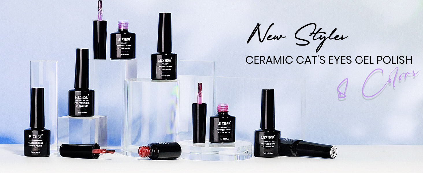 MIZHSE Ceramic Cat Eye Gel Nail Polish