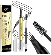 Microblading Eyebrow Pen,2-in-1 Eyebrow Pen and Sealing Brow Gel,Waterproof 4-Fork-Tip Eyebrow Pe...