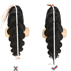 How to measure the wig hair length?