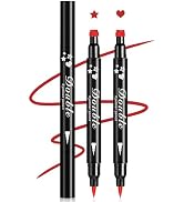 XINGXYUEL 2PCS Double-headed Eyeliner Stamp Pencil Red Liquid Winged Eyeliner Stamp Pen Waterproo...