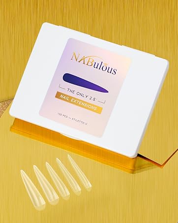 2.5 inch Stiletto V soft gel nails by NABulous