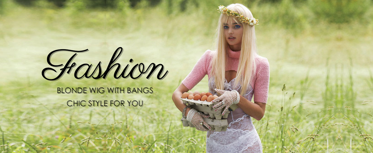 blonde wig with bangs