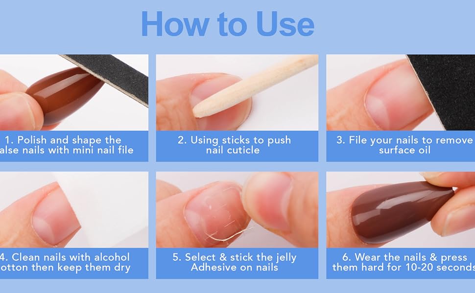 press on nails short