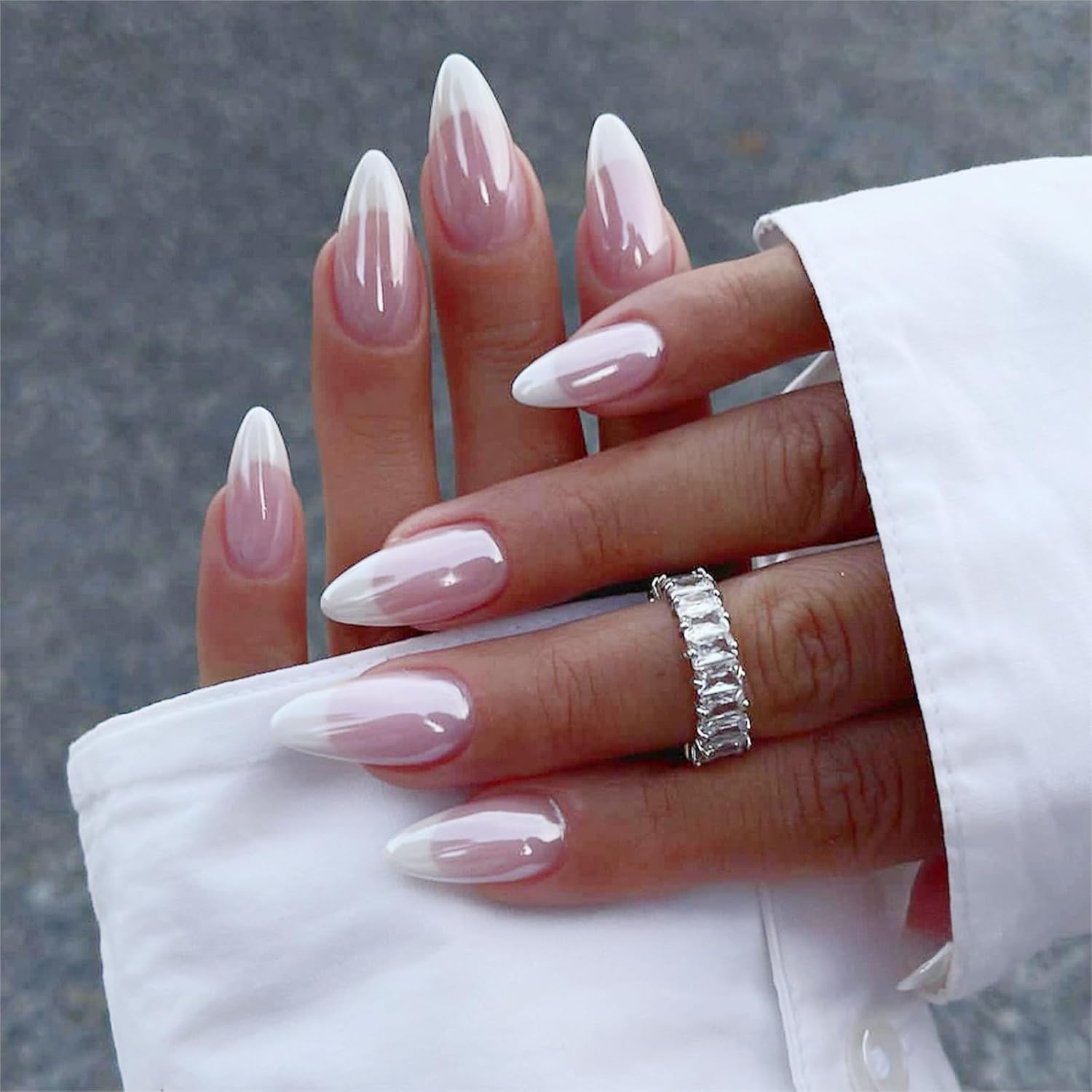 Dark Pink Purple Chrome Press on Nails Medium Oval,SXVME Gold Nails Chrome Fake Nails Plating Mirror Metal Glue on Nails,Acrylic Nails Metallic Nails Press ons,False Nails Medium Length in 24PCS