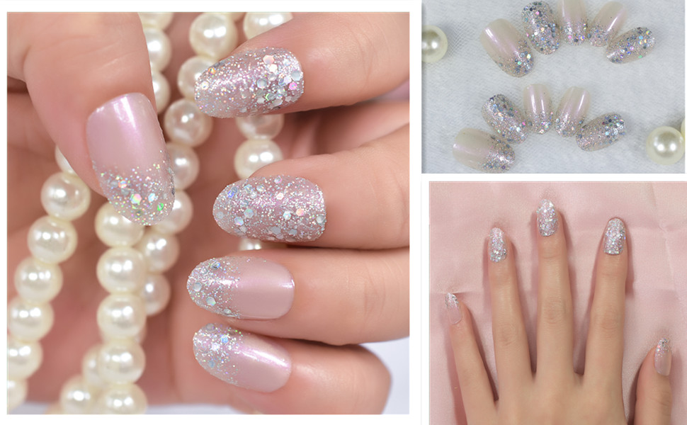 Glitter Press on Nails