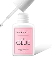 Makartt Super Strong Nail Glue: Salon Quality Brush On Glue for Acrylic & Fake Nails - Easy Appli...