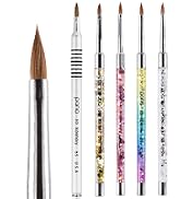 PANA 3D Kolinsky Acrylic Nail Art Sculpture Brush with Silver Metal Non-Slip Grip Handle for Mani...