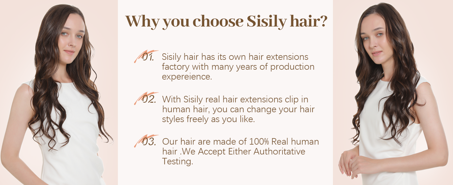 human hair clip in extensions