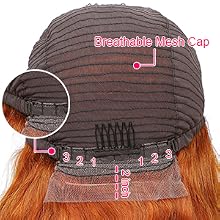 Ginger body Wave Lace front wigs human hair